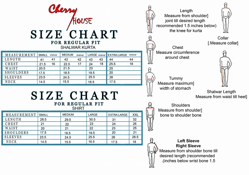 Gallery of 25 veracious measurement chart for salwar kameez - size ...